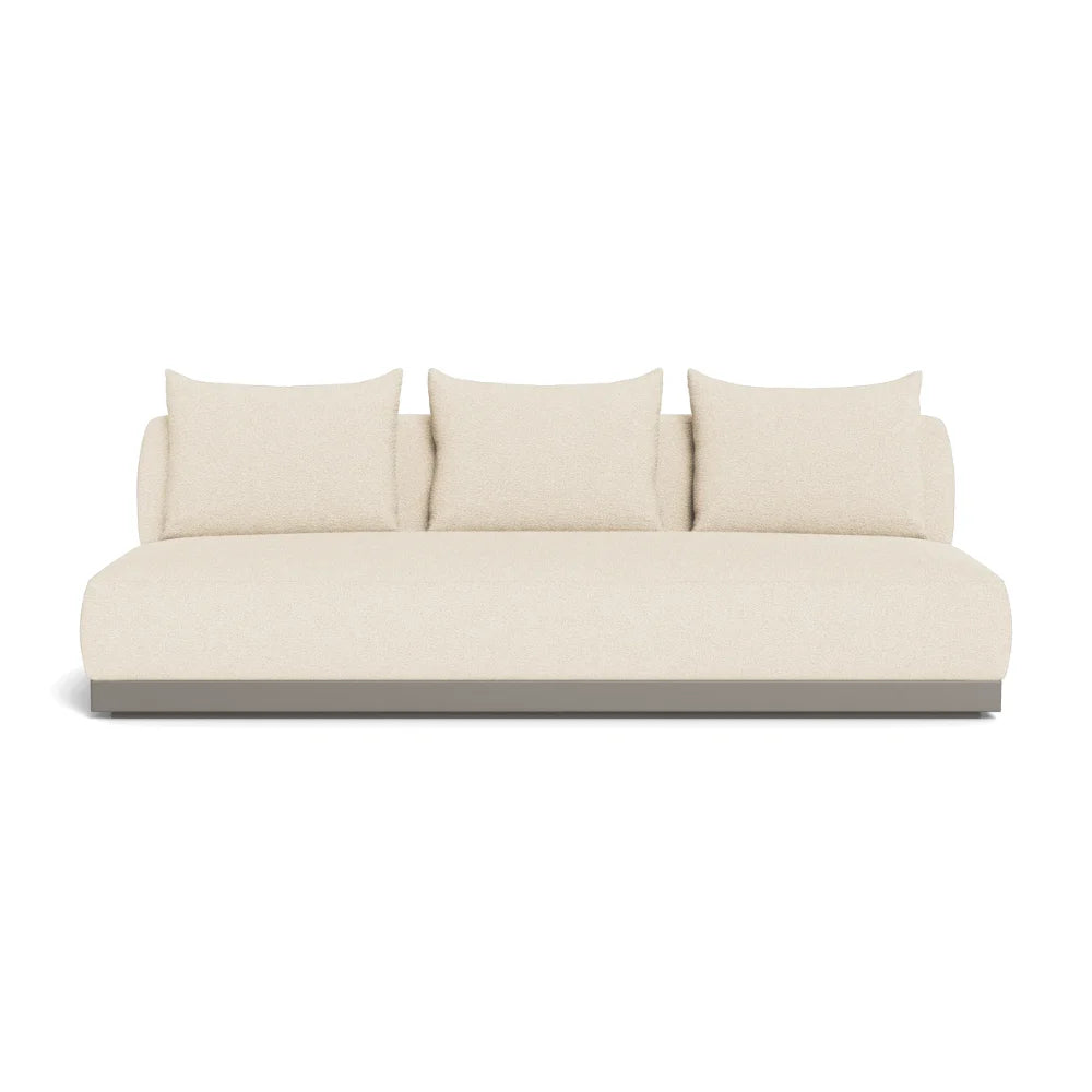 Amalfi Outdoor 3-Seat Armless Sectional Sofa Set - Waterproof Patio Furniture for Backyard, Poolside & Garden Relaxation
