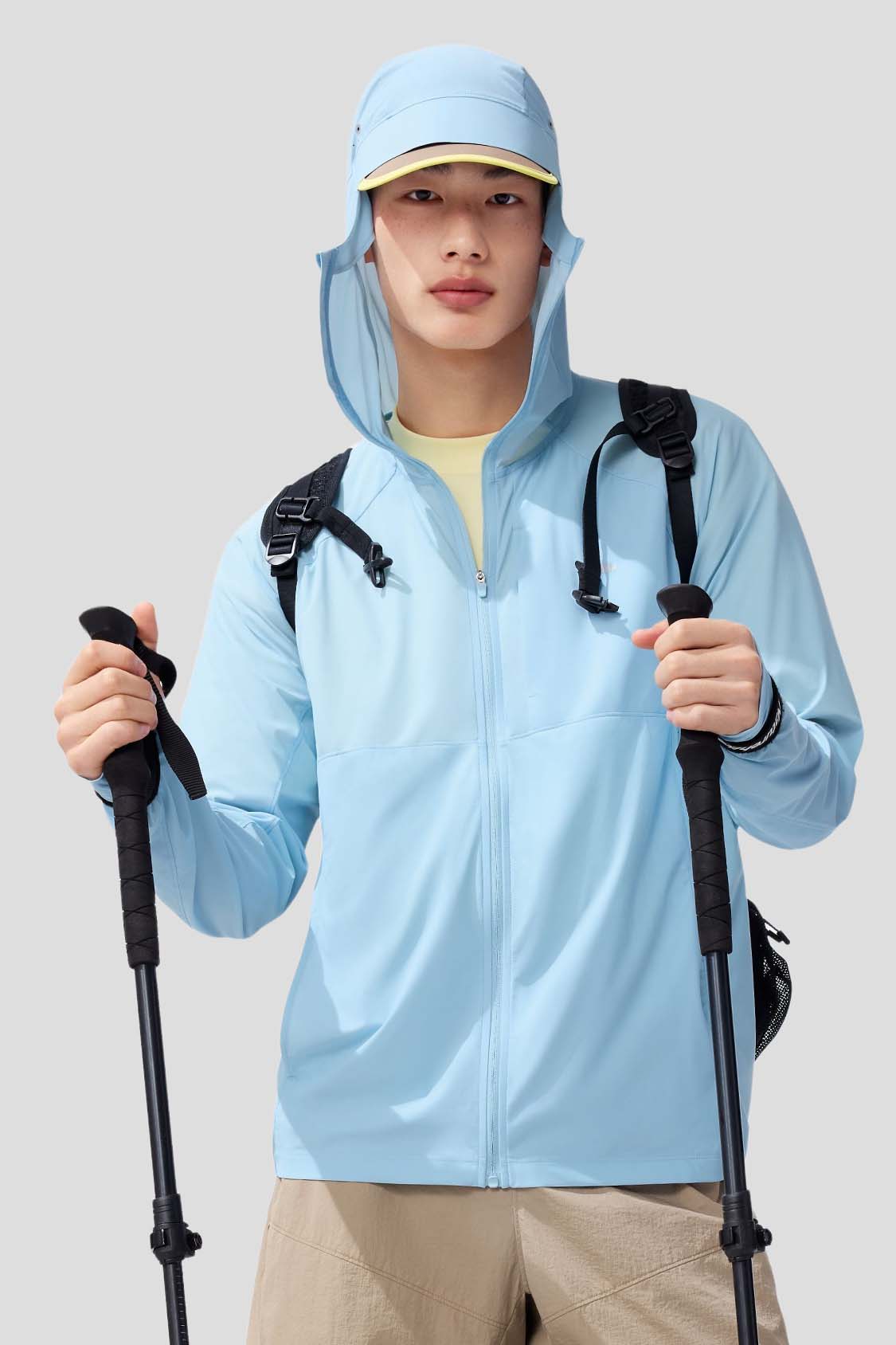 Aero Men's Ultra Light Cooling Sports Sun Jacket UPF100+ - Breathable Sun Protection for Running, Hiking & Outdoor Activities