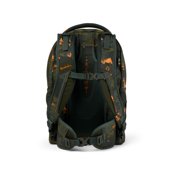 Satch Pack Jurassic Jungle Backpack for Kids - Dinosaur Themed School Bag with Multiple Pockets - Perfect for School, Travel & Outdoor Adventures