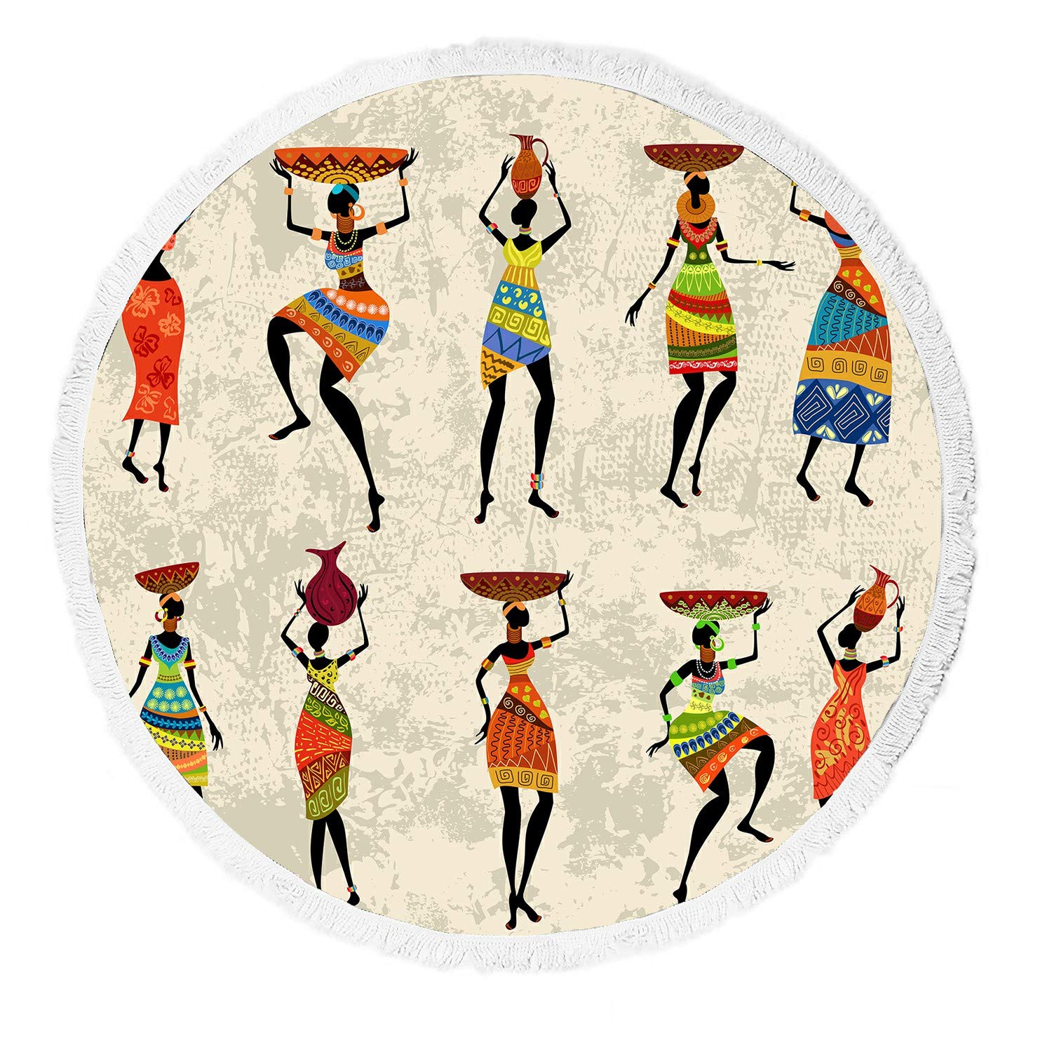 ECZJNT African Print Beach Towel - Large Soft Sand Blanket for Women, Yoga Mat - Perfect for Beach, Pool, Picnic & Outdoor Activities