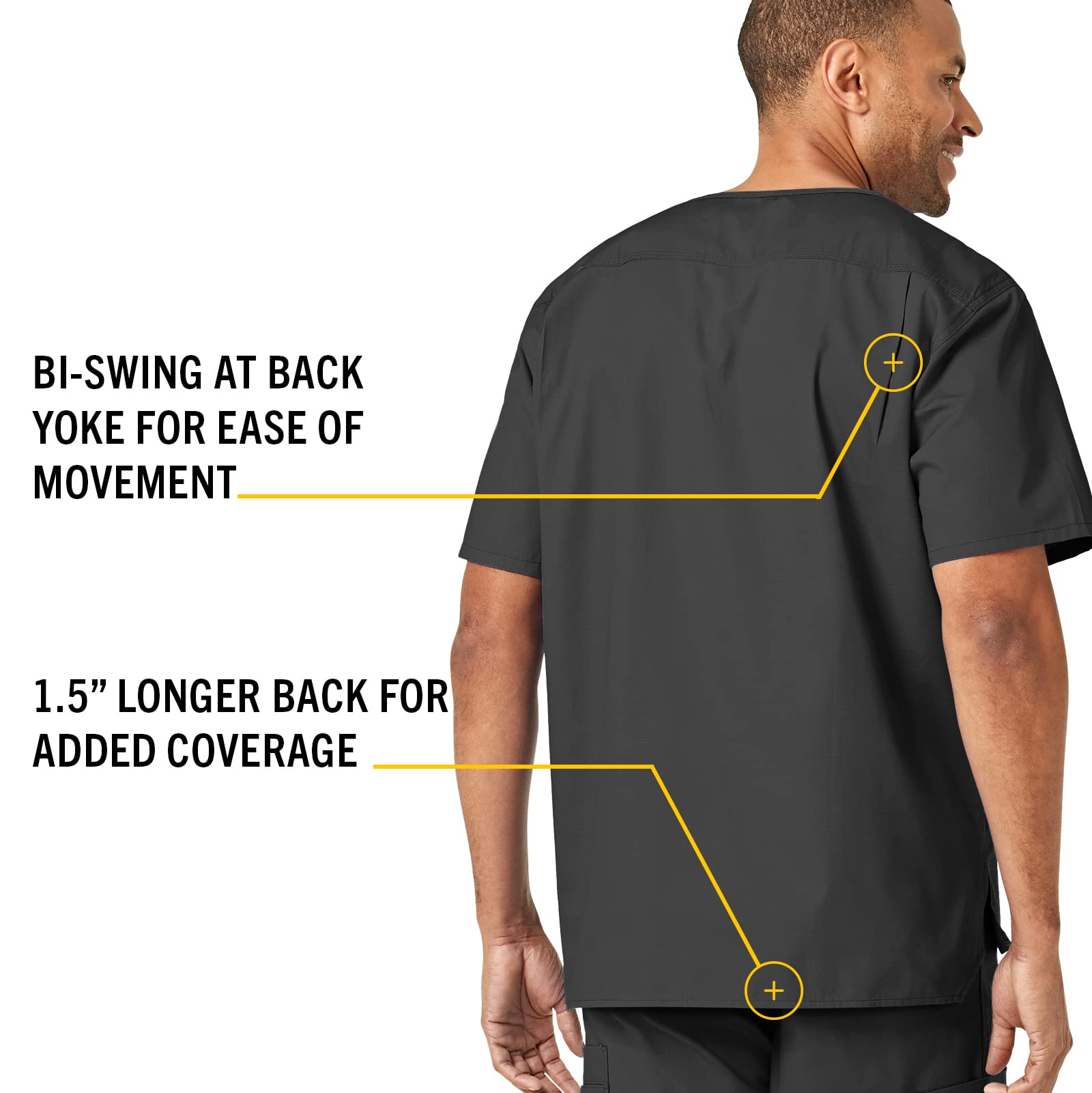 Carhartt Men's Ripstop Utility Scrub Top - Durable Workwear for Medical Professionals & Healthcare Workers - Perfect for Hospitals, Clinics & Nursing Shifts