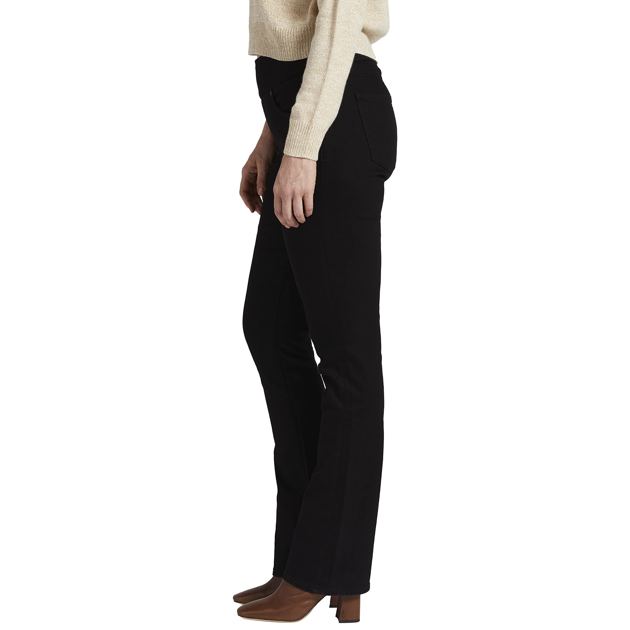JAG Jeans Women's Petite Paley Mid Rise Bootcut Pull-on Stretch Denim Pants - Comfortable Everyday Wear for Work & Casual Outfits
