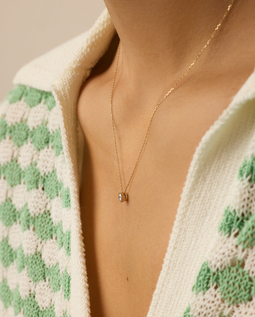 Lab Grown Diamond Halo Necklace - 14K Gold Pendant with Sparkling Gemstones | Elegant Jewelry Gift for Women, Anniversary, Valentine's Day & Special Occasions