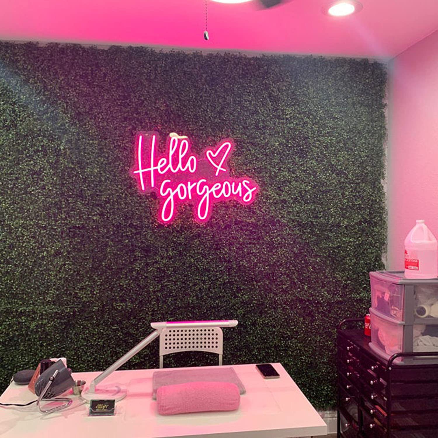 Hello Gorgeous Neon Sign Light - Custom Wall Art Decor for Home, Bar, Pub, Club & Party | Perfect Gift for Christmas, Birthday & Housewarming | Bedroom, Living Room, Office & Wedding Decoration