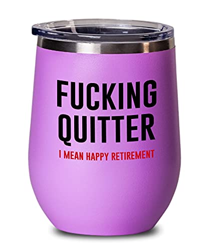 Fcking Quitter I Mean Happy Retirement Pink