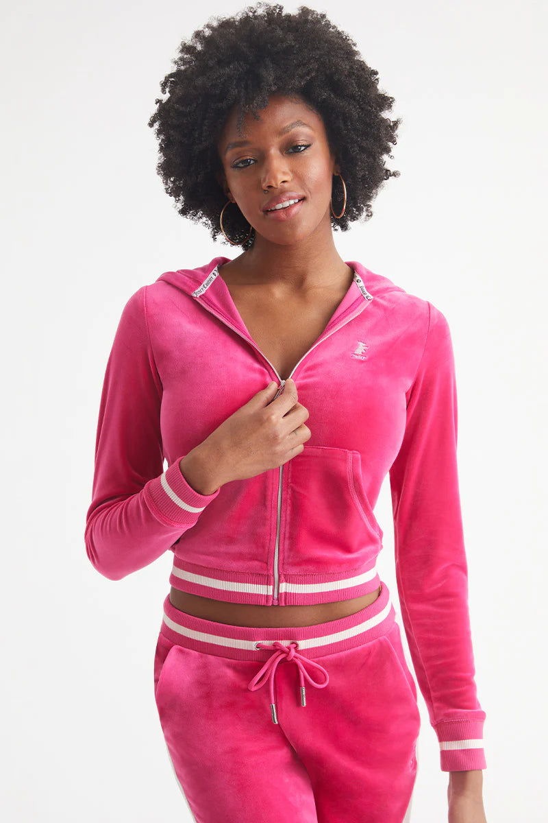 Free Love Contrast Rib Velour Hoodie - Stylish & Comfortable Pullover for Women & Men - Perfect for Casual Wear, Street Fashion & Loungewear