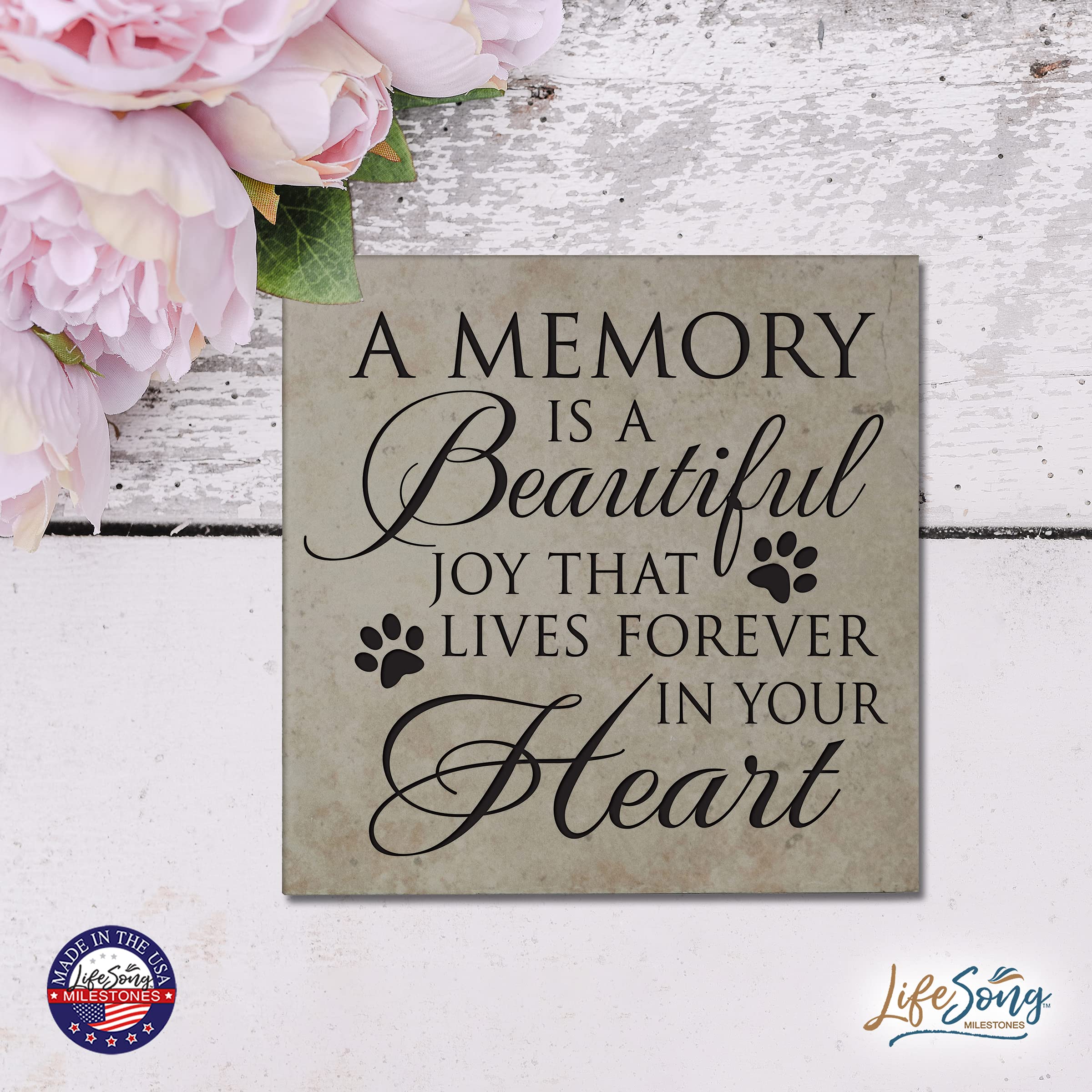 LifeSong Milestones Ceramic Trivets Set - Heat Resistant 5.75x5.75 Inch Kitchen Decor Accessories for Table Insulation - Inspirational Verse Home & Office Decor - Perfect for Hot Dishes, Coffee Mugs, and Protecting Tables from Heat Damage