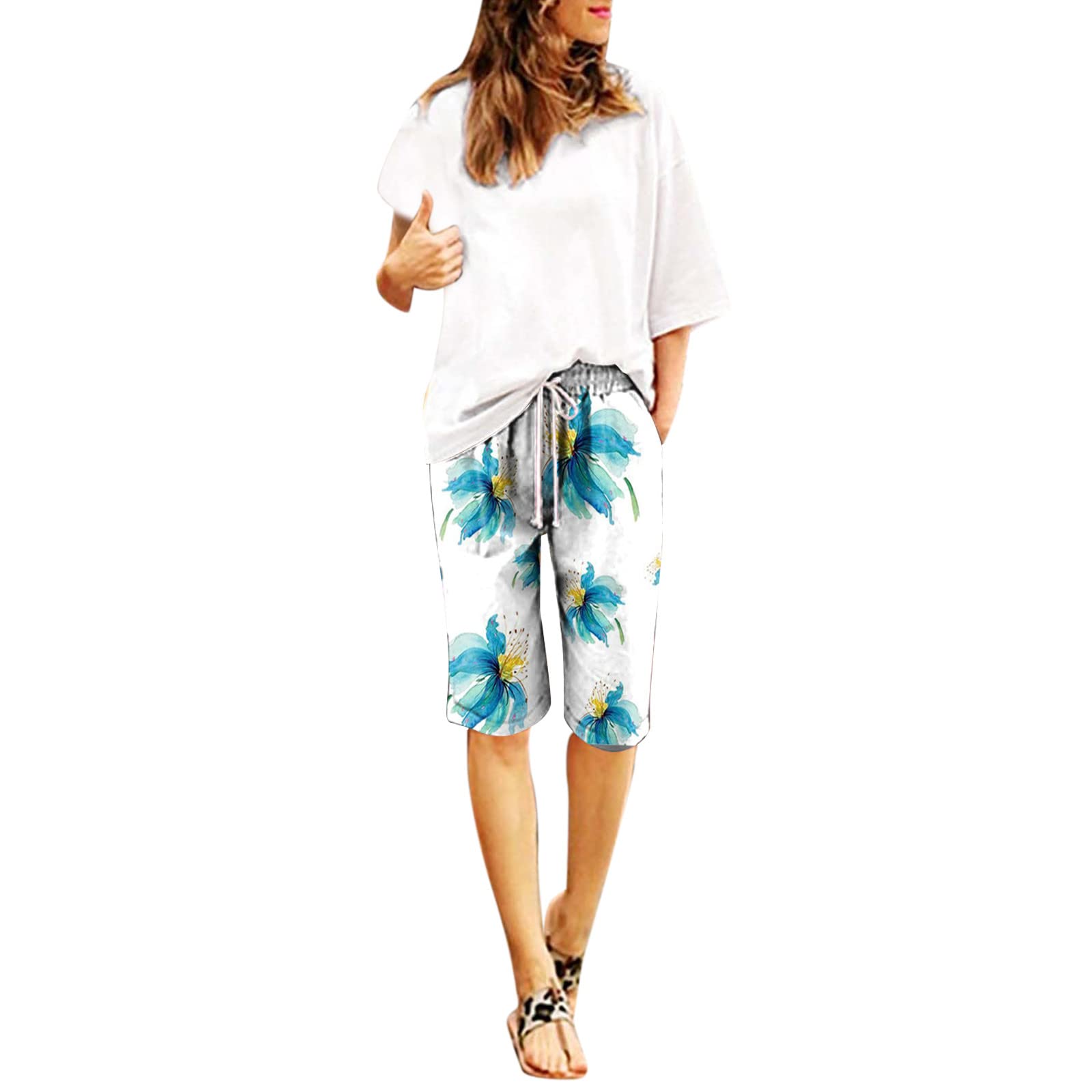 Women's Running & Lounge Shorts - Cotton Bermuda Pull-On with Pockets | Perfect for Summer & Walking