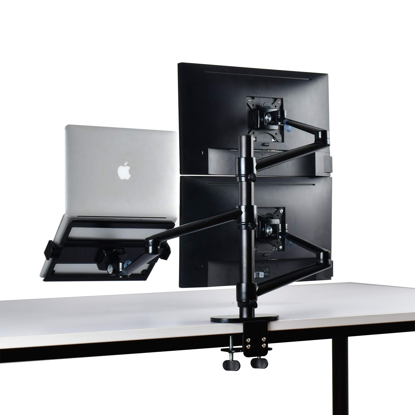 Adjustable 4-Arm Laptop & Monitor Stand - Height Adjustable Desk Mount for 10-17
