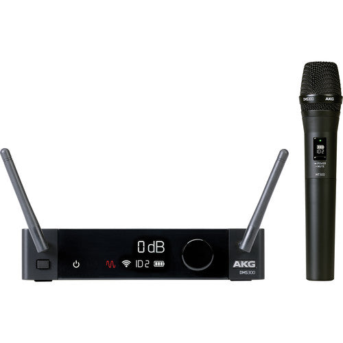 AKG DMS300M 2.4GHz Digital Wireless Handheld Microphone System - Professional Karaoke, Live Performance & Public Speaking (Pair)