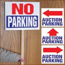 50-Pack Auction Parking Signs - Durable & Weatherproof for Car Sales, Events & Auctions