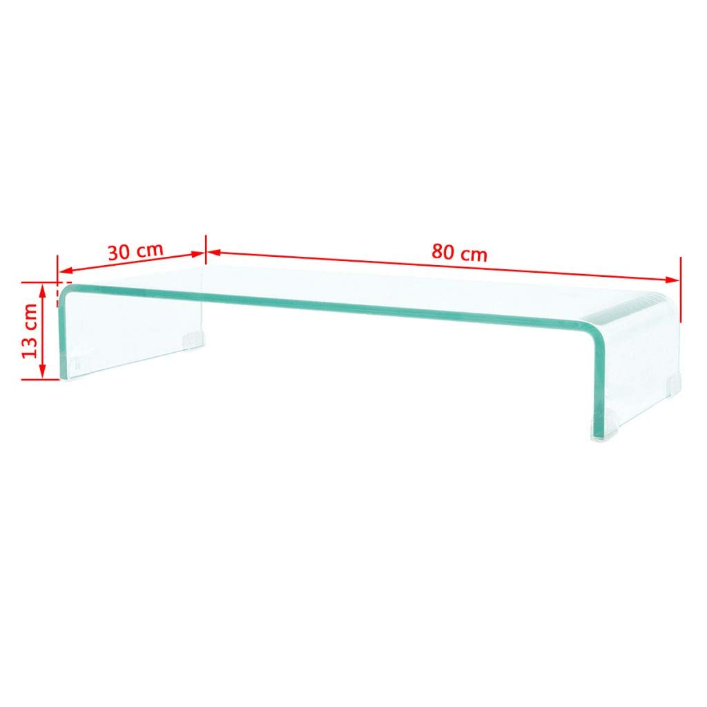 Clear Glass Monitor Stand for Desk - 31.5