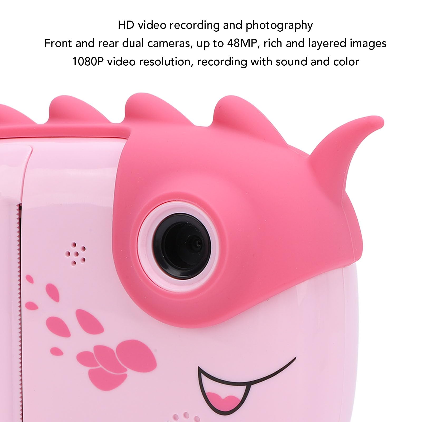 Instant Print Digital Camera with Front & Rear Dual Lens - 1080P 48MP Selfie Camera with 3