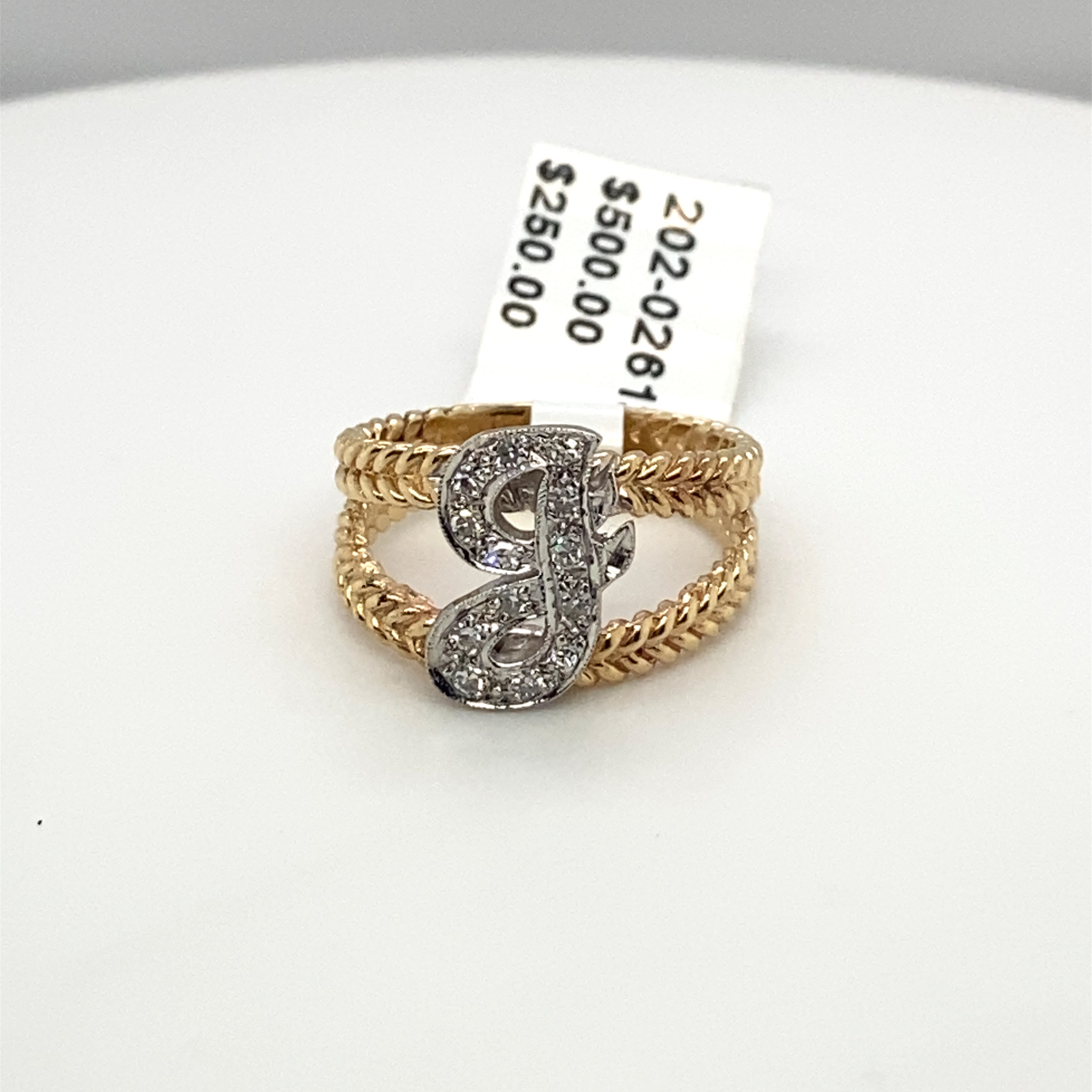 10KT Yellow Gold Initial J Ring for Women - Personalized Name Letter Jewelry Gift for Her - Perfect for Birthdays, Anniversaries & Special Occasions