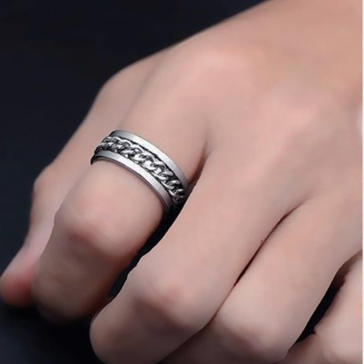 Titanium Steel Wedding Band Ring for Men & Women - 6mm Wide Tire Tread Design, Comfort Fit Grooved Style (Size 7-12) with Jewelry Box - Perfect for Anniversary Gifts, Couple Rings & Everyday Wear