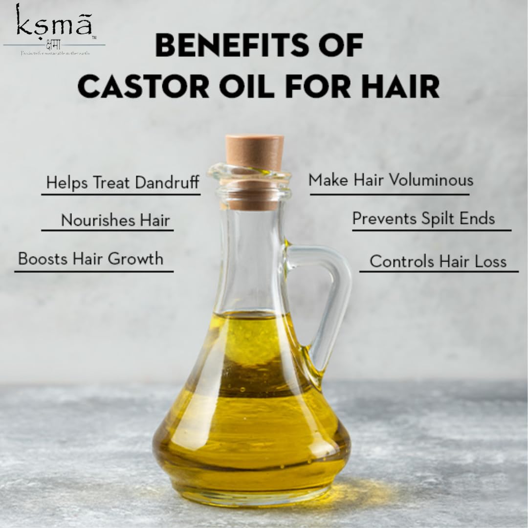 Virgin Cold Pressed Castor Oil 30ml - Hair Growth, Skin & Nail Care for Beauty Routine