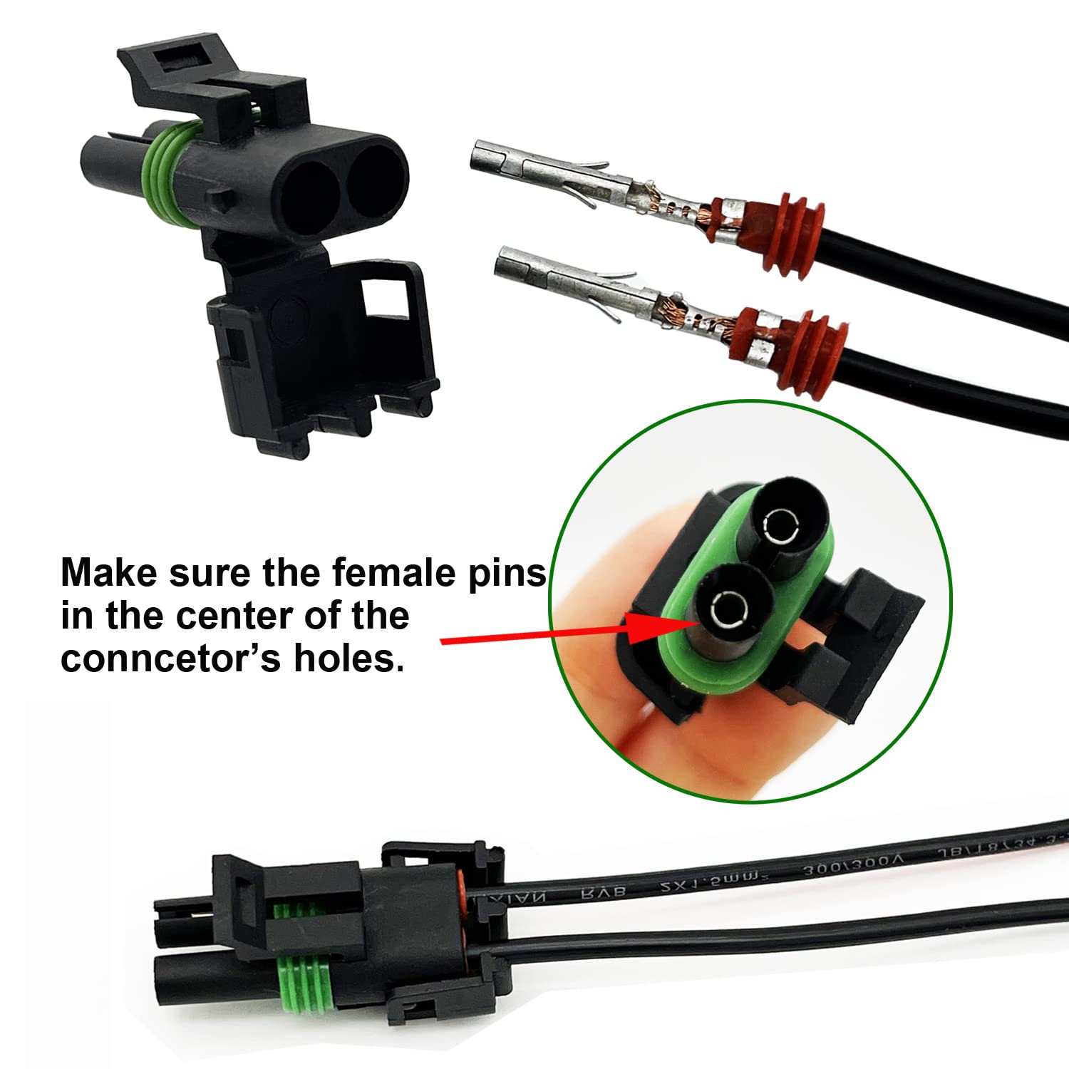 10 Kits 2 Pin Weather Pack Connectors - Waterproof Automotive Electrical Connectors for 18-14 AWG Wires - Ideal for Car, Truck, Marine & Outdoor Wiring Applications
