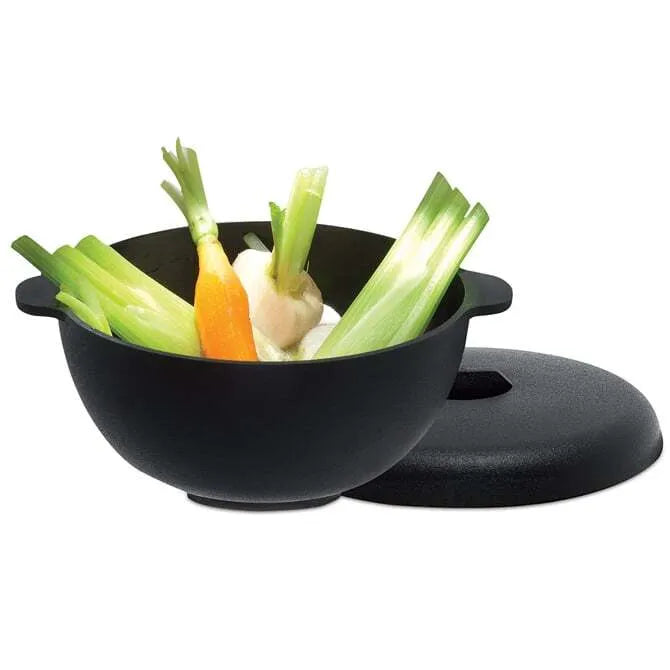 Comatec Round Cocotte with Lid - 2.75 Inch Microwave Safe Dutch Oven for Baking, Cooking & Serving - Perfect for Casseroles, Soups & Desserts