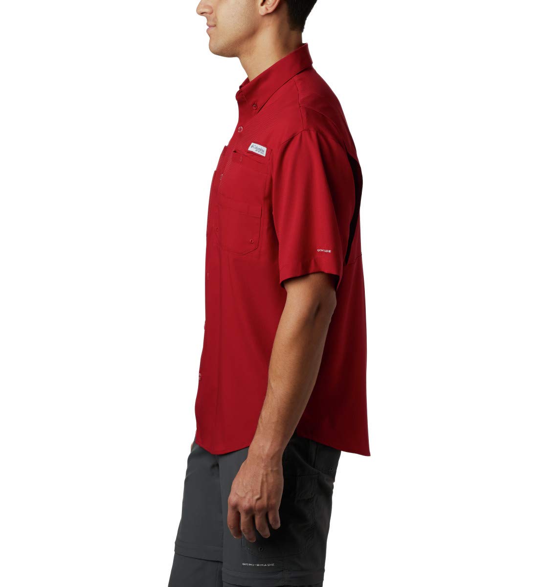 Columbia Men's Big & Tall Collegiate Tamiami Short Sleeve Button-Down Shirt - Casual Wear for Outdoor Activities & Summer Travel