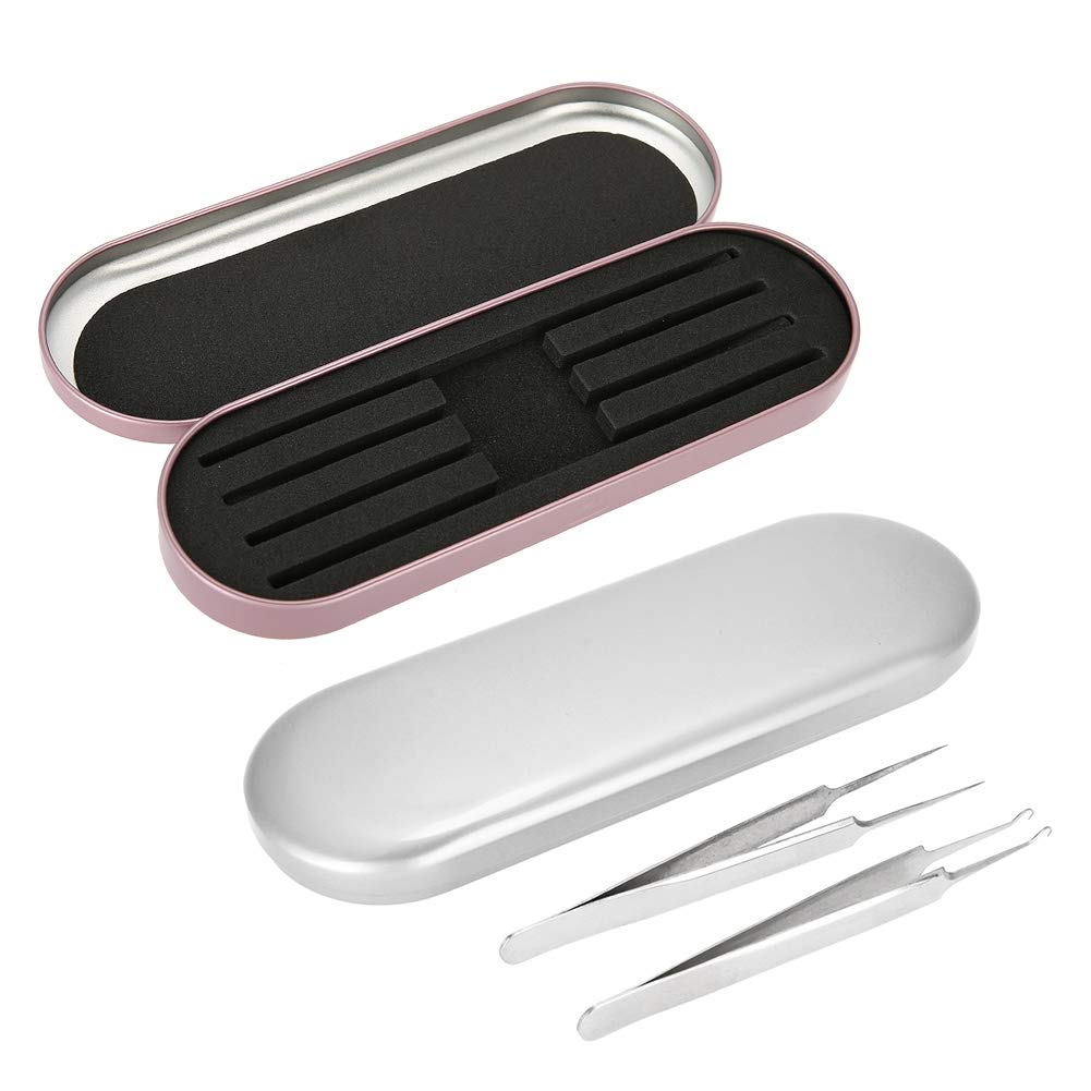 Professional Eyelash Extension Tweezers Storage Box - Rose Red Makeup Tool Organizer Case for Salon, Beauty & Travel Use