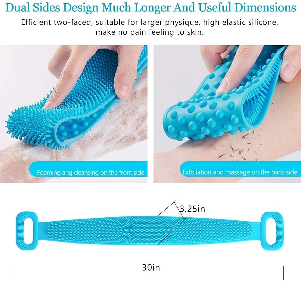 GEUNPA Exfoliating Body Scrubber Belt for Women & Men - Dead Skin Remover, Bath & Shower Scrubber for Smooth Skin - Perfect for Spa, Home Use & Gift