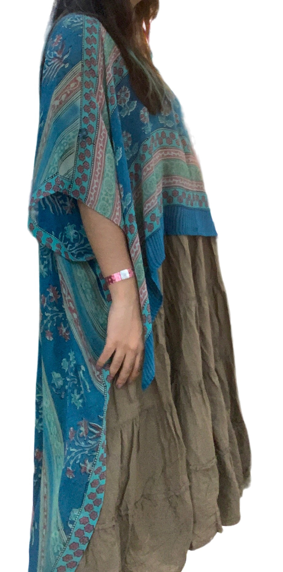 Mustard Yellow Cotton Voile Tiered Midi Skirt for Women - Boho Summer Beach Skirt for Casual Outings and Vacations