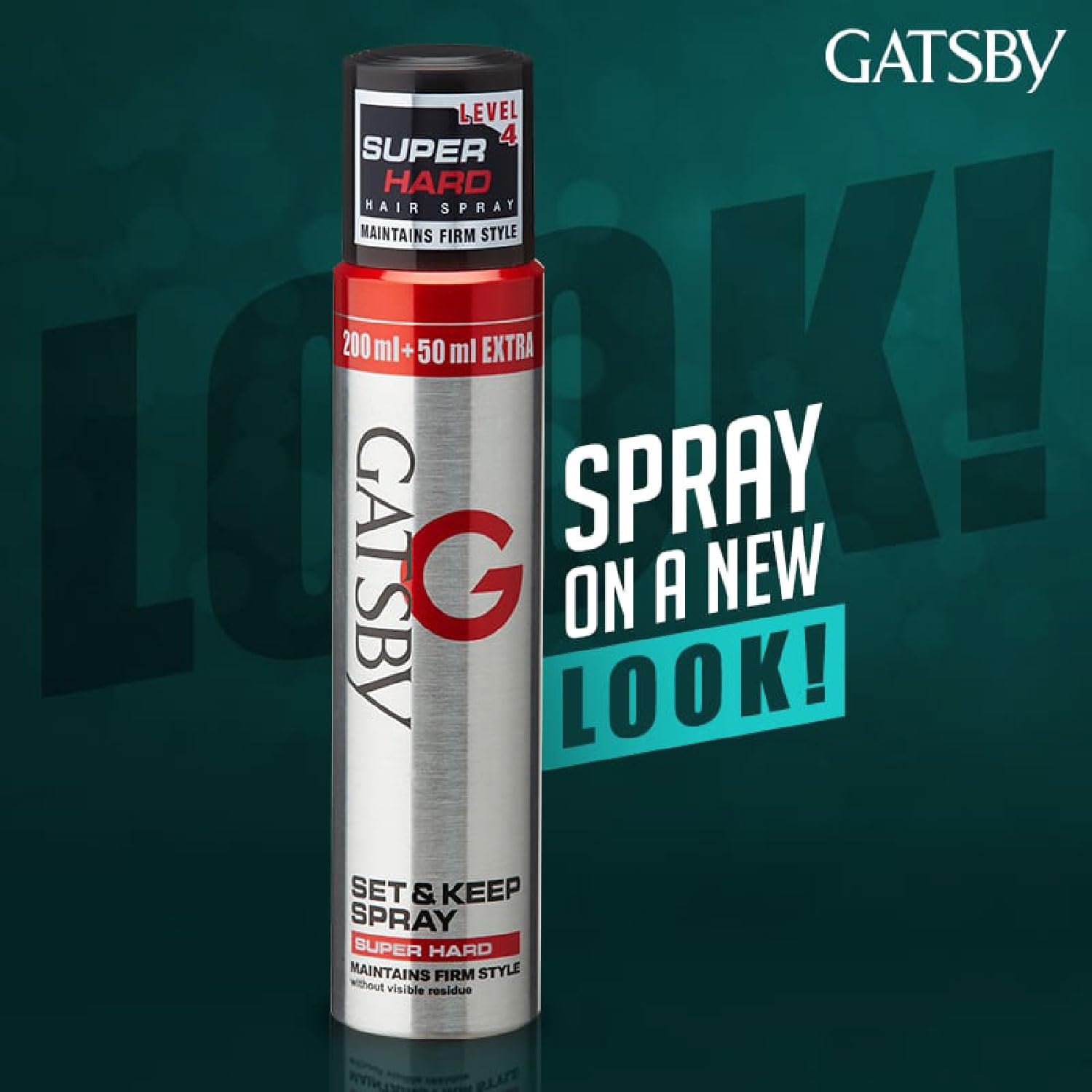 Gatsby Japan Set and Keep Super Hard Hair Spray 250ml - Quick Drying, Long Lasting Hold, No Flake & Shine | Non-Sticky, Easy Wash Off Styling Spray for Men & Women | Perfect for Parties, Work & Daily Hairstyling