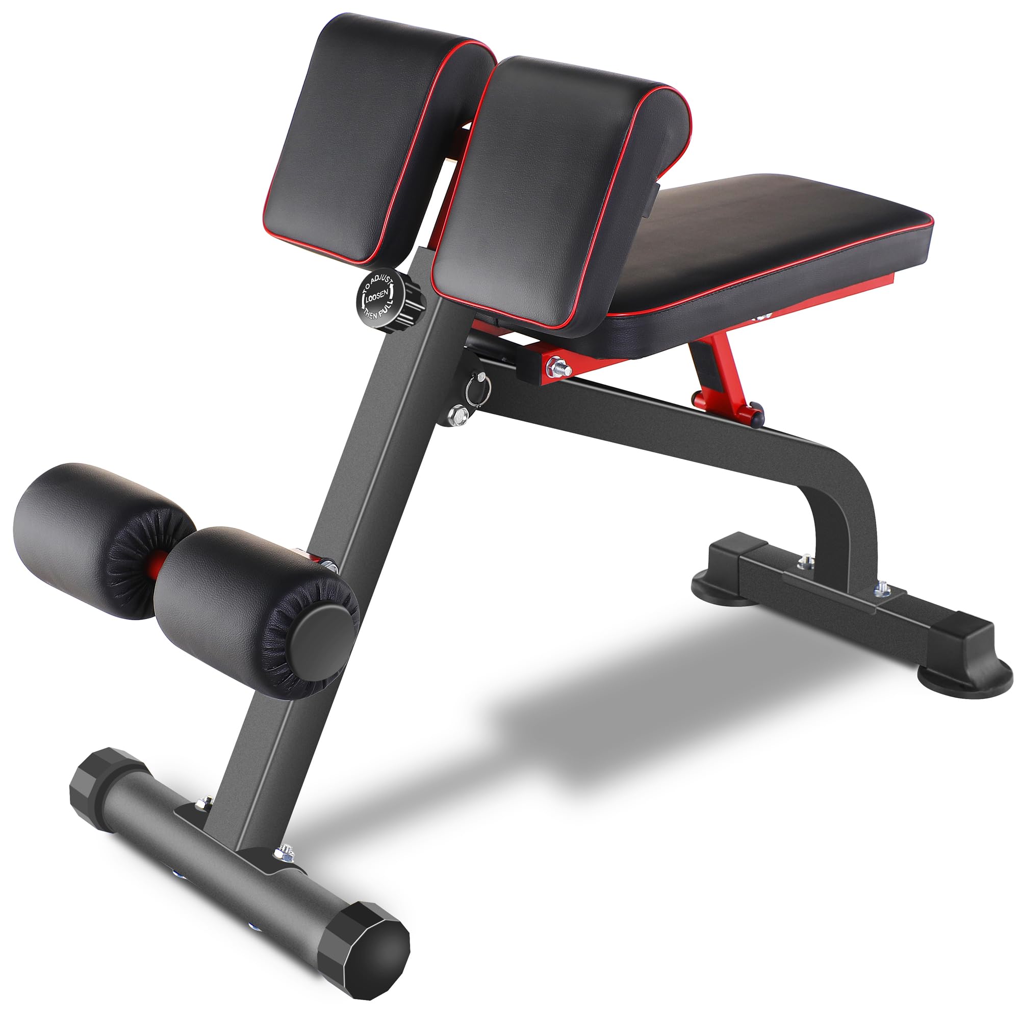 BODYRHYTHM Adjustable Weight Bench - Multi-Functional Home Gym Equipment for Strength Training, Ab Workouts & Back Exercises | Foldable Design for Small Spaces | Perfect for Full Body Workouts, Sit-Ups & Hyperextensions
