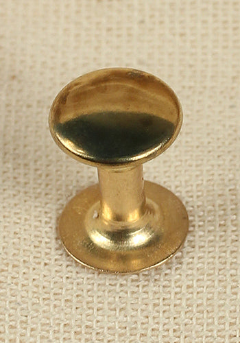 9.0mm x 10.5mm Hollow Rivets - Iron & Brass Fasteners for Leather Craft, Metalworking & DIY Projects