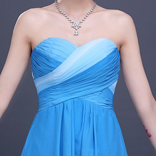 Kivary® Sweetheart Neckline Criss Cross Gradient Chiffon A-Line Long Prom Dress for Women - Elegant Evening Gown for Homecoming, Formal Dances & Special Occasions