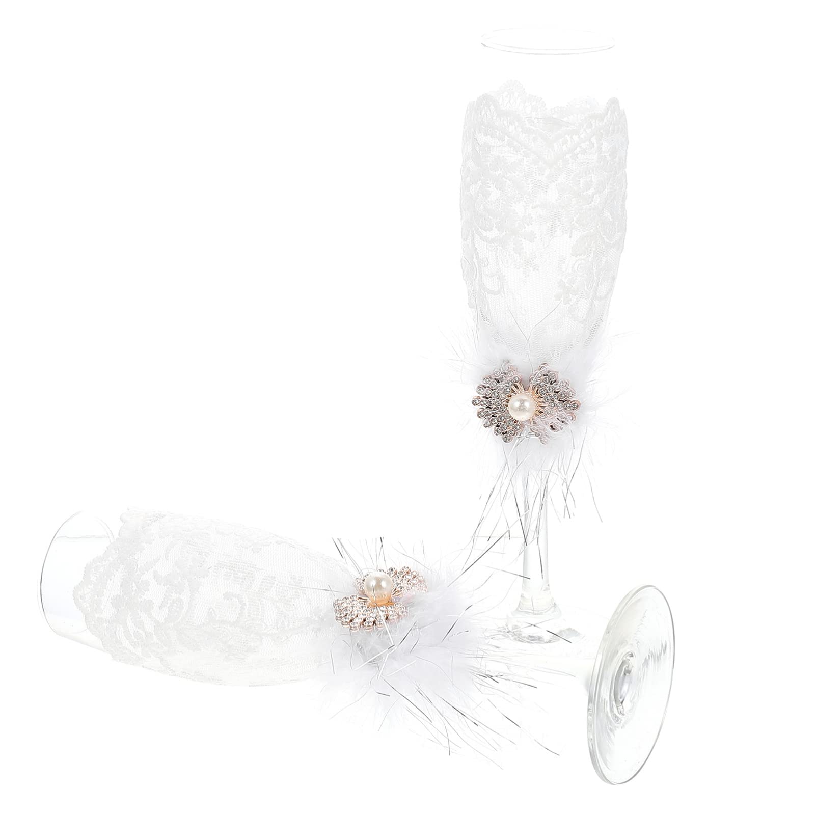Beavorty Mr and Mrs Champagne Flutes Set of 2 - Wedding Toasting Glasses for Bride & Groom, Bridal Shower & Engagement Gifts - Perfect for Wedding Receptions, Anniversaries & Romantic Celebrations