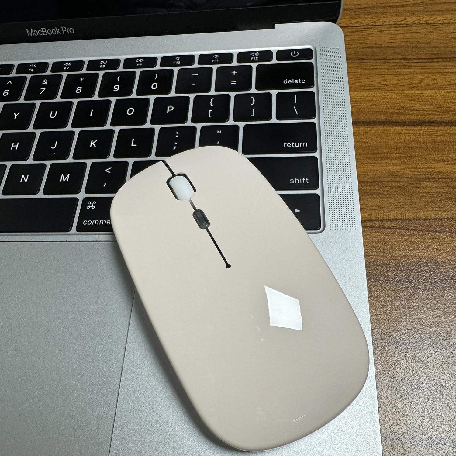 Wireless Bluetooth Mouse for Laptop, MacBook, iPad, PC - Compatible with MacBook Air/Pro, Windows, Chromebook (Cream White) - Perfect for Office Work, Online Classes & Travel Use