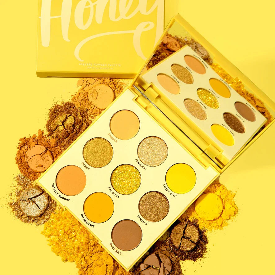 ColourPop Uh Huh Honey Eyeshadow Palette - 9 Warm Neutral & Gold Shades, Vegan & Cruelty-Free Makeup for Everyday Wear & Special Occasions