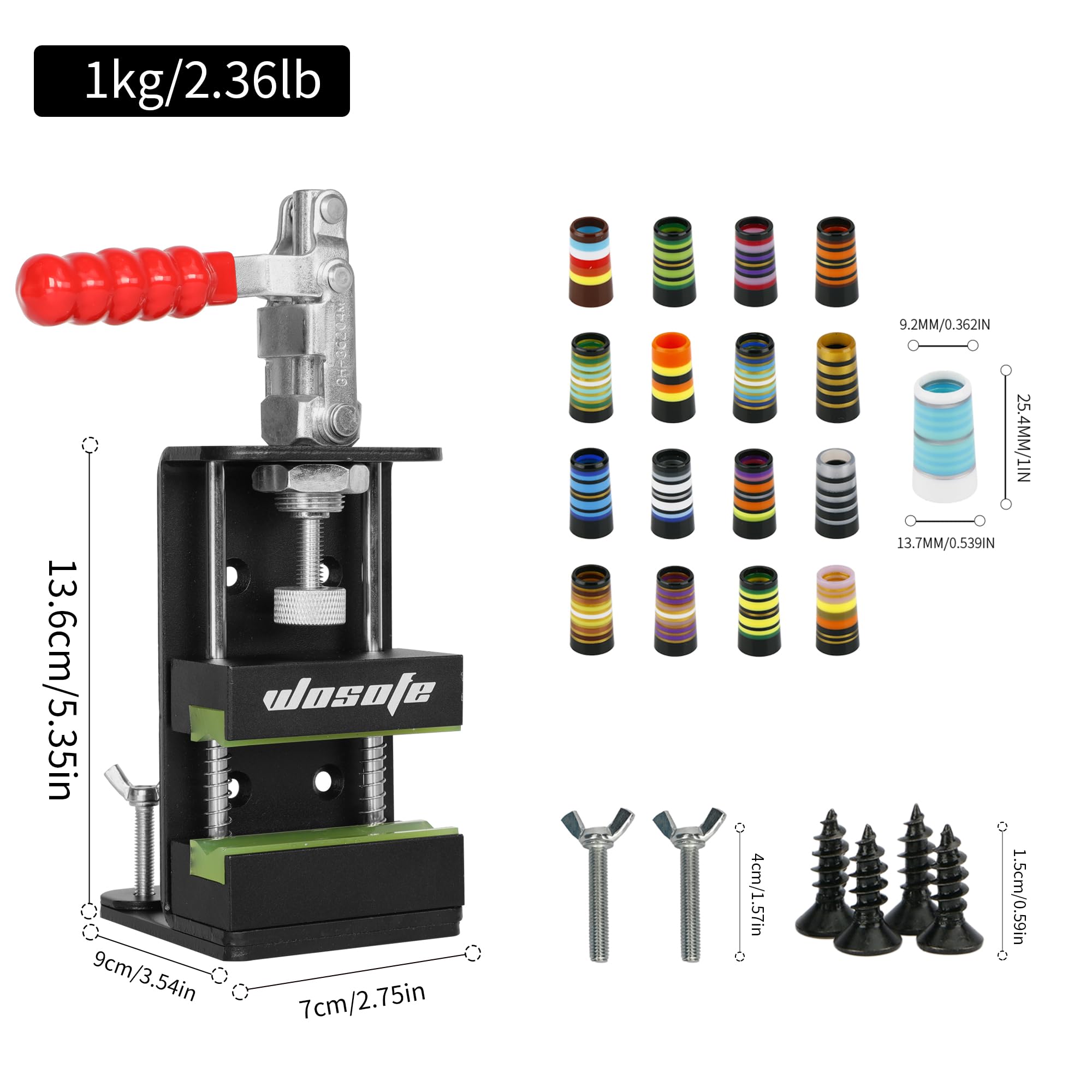 Professional Golf Club Regrip Vise Tool Kit - Includes Hook Knife, Grip Tapes & 17 Iron Ferrules - Quick Shaft Clamp for Easy Installation - Perfect for Golf Club Maintenance & DIY Regripping at Home or Driving Range