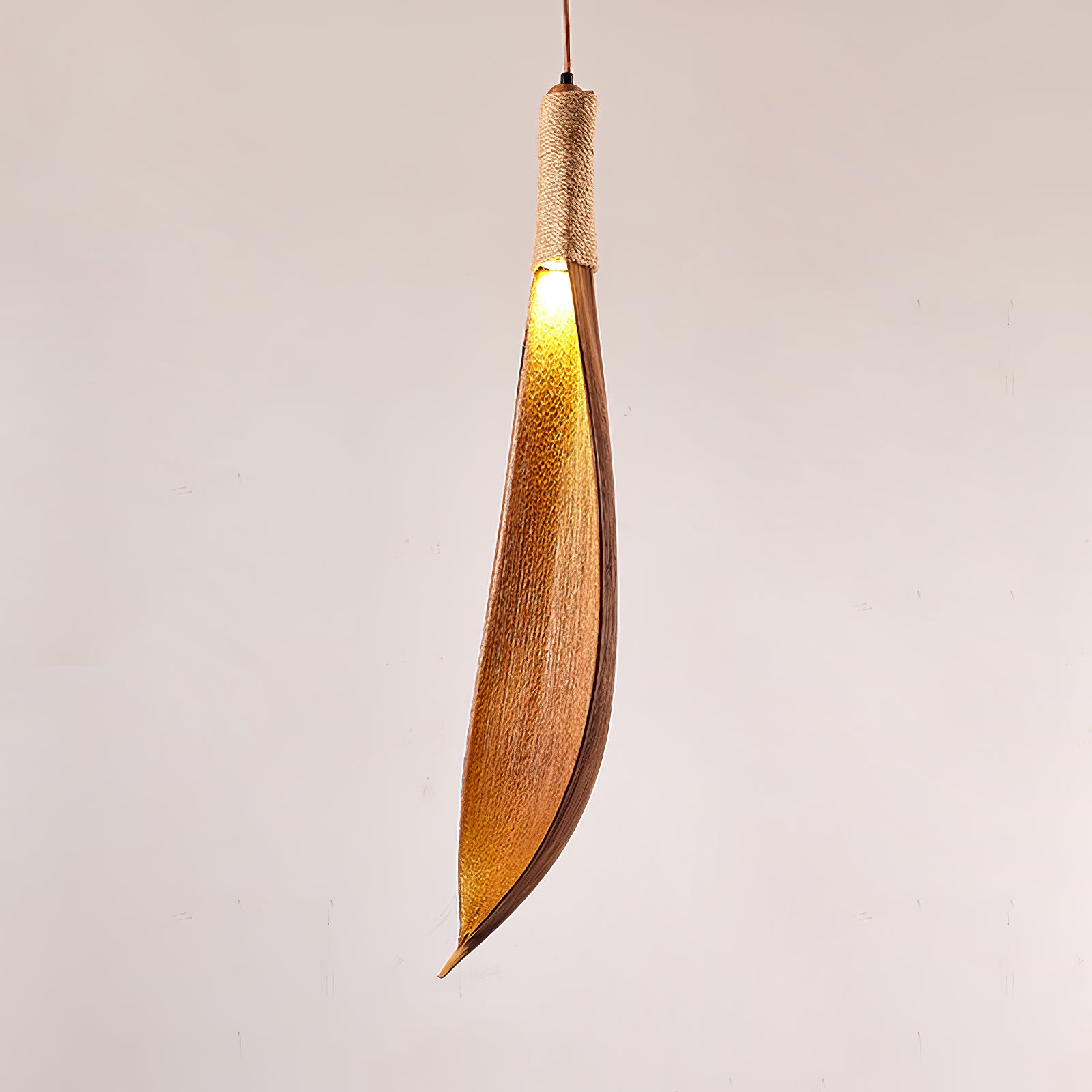 Handmade Cocoa Leaf Pendant Light - Natural Boho Hanging Lamp for Living Room, Bedroom & Dining Room Decor