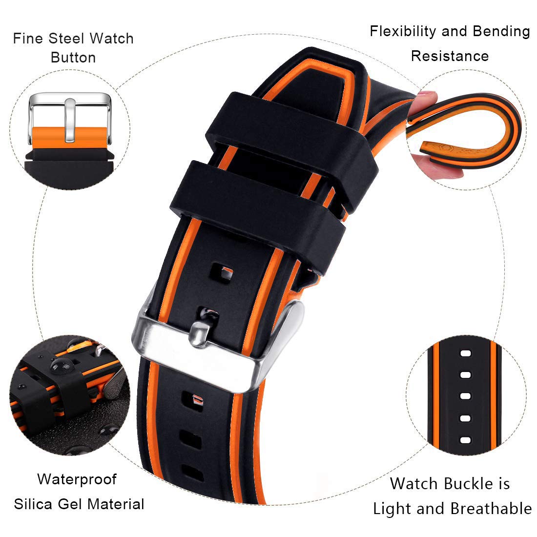 Compatible with Apple Watch Bands 49mm 45mm 44mm 42mm 41mm 40mm 38mm - Soft Silicone Sport Strap for Apple Watch Series 10/9/8/7/6/5/4/3/SE/Ultra 2 - Durable Sweatproof Replacement Band for Men & Women - Perfect for Running, Swimming & Everyday Wear