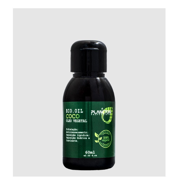 Organic Coconut Oil for Hair - 60ml Deep Moisturizing & Nourishing Treatment | Plancton Professional | Perfect for Dry, Damaged Hair & Scalp Care