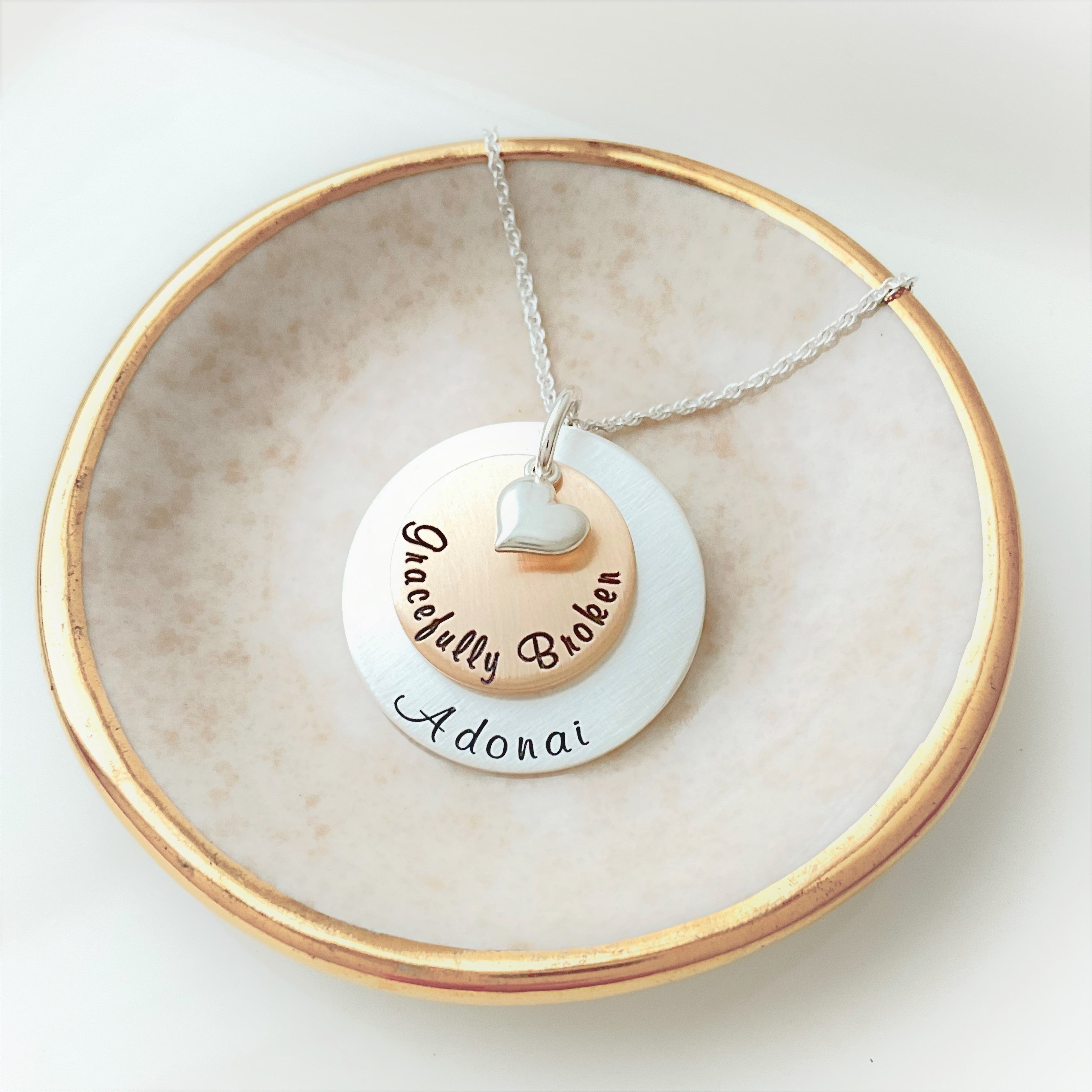 Personalized Custom Engraved Sterling Silver Necklace for Women - Layered Pendant Jewelry Gift for Anniversary, Birthday & Valentine's Day | Elegant Everyday Wear & Special Occasions