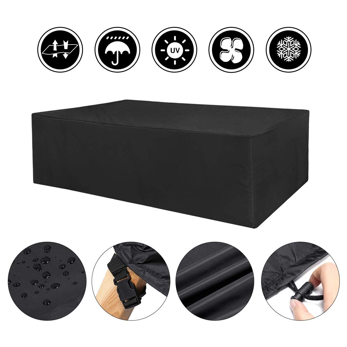 Waterproof Outdoor Furniture Covers 94in - Heavy Duty Patio Furniture Protector for Sofa, Table & Chairs - All Weather UV Resistant - Perfect for Backyard, Deck & Garden Use