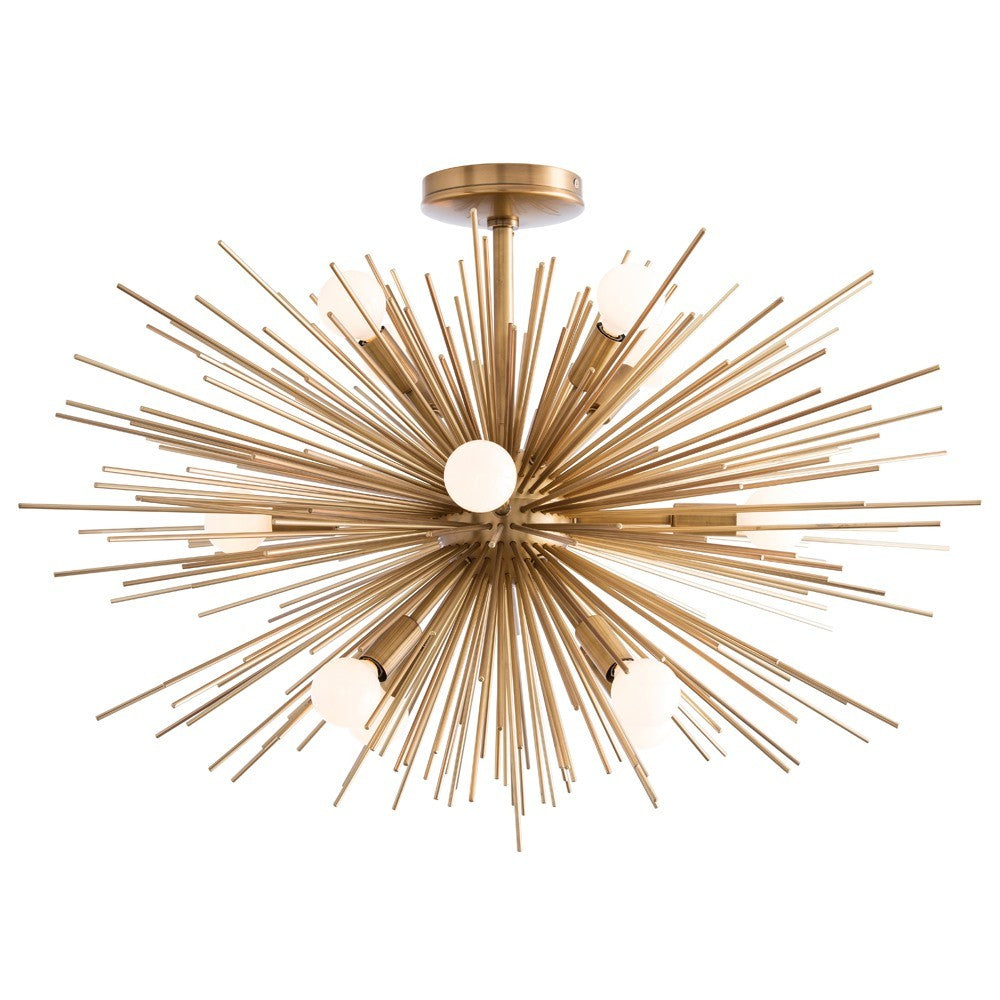 Kendy Semi Flush Mount Ceiling Light - Modern LED Fixture for Bedroom, Living Room & Hallway Lighting - Energy Efficient Indoor Home Decor