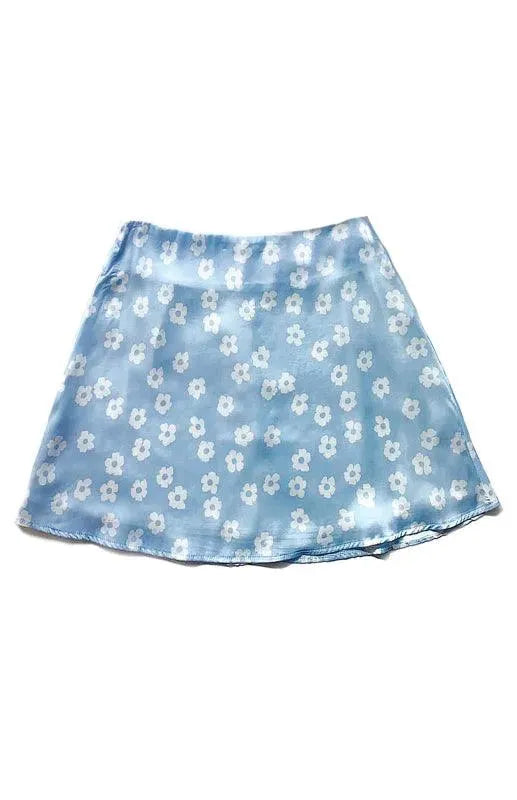 Women's High Waist Satin Printed A-Line Mini Skirt - Sexy Stretchy Party Skirt for Night Out, Club, Date Night & Summer Outfits