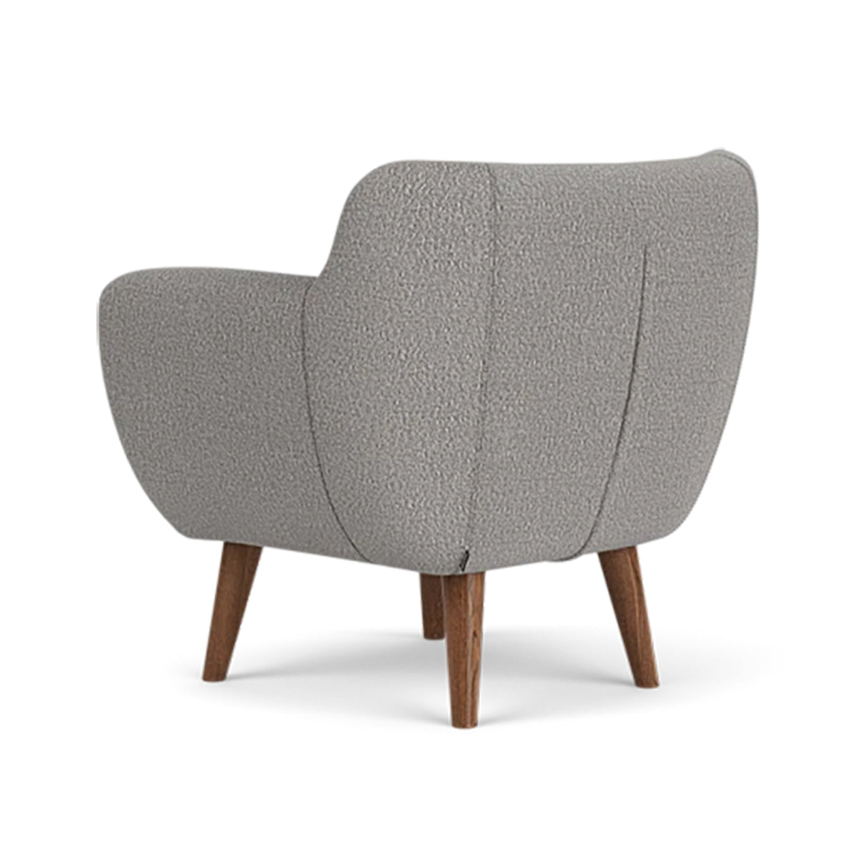 Anne Boucle Armchair - Modern Velvet Upholstered Accent Chair for Living Room, Bedroom, or Office - Stylish & Comfortable Seating with Solid Wood Legs