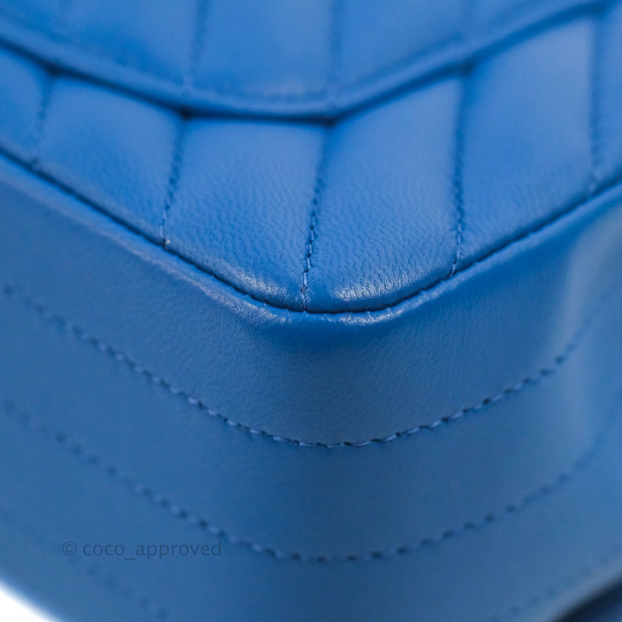 Chanel Chevron Mini Rectangular Flap Bag in Blue Lambskin Leather with Light Gold Hardware - Perfect for Evening Events & Luxury Fashion Accessories