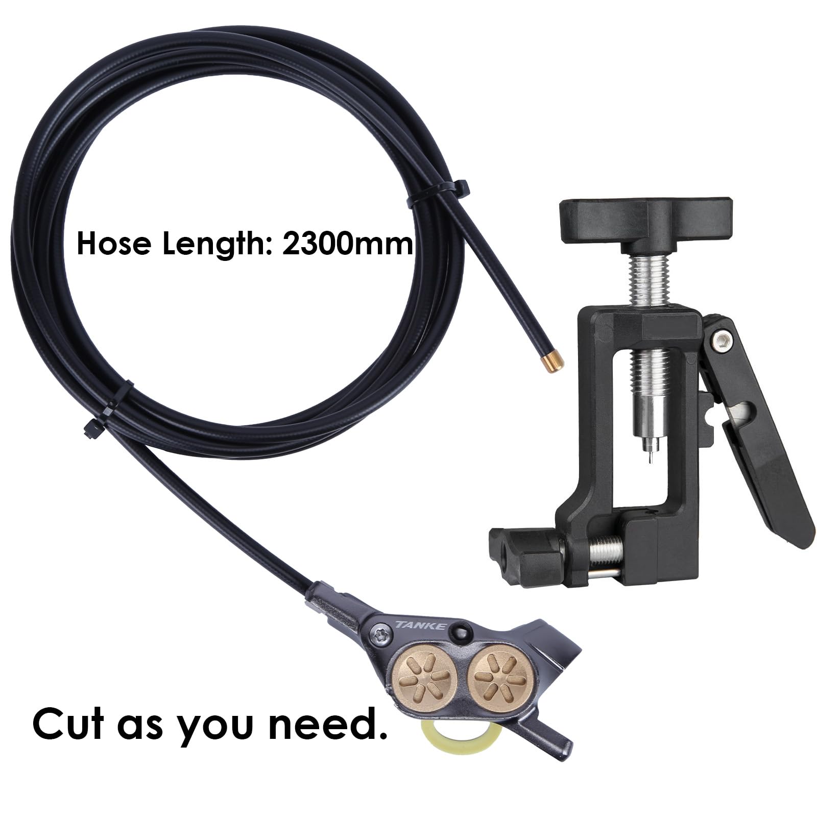 JFOYH 4-Piston Hydraulic Disc Brake Set for Electric Bikes - Includes Brake Tool Kit & EMTB Power-Off Sensor with 2-PIN Waterproof Connector - Pre-Bled with Mineral Oil - Perfect for Mountain Biking, Commuting & Off-Road Adventures