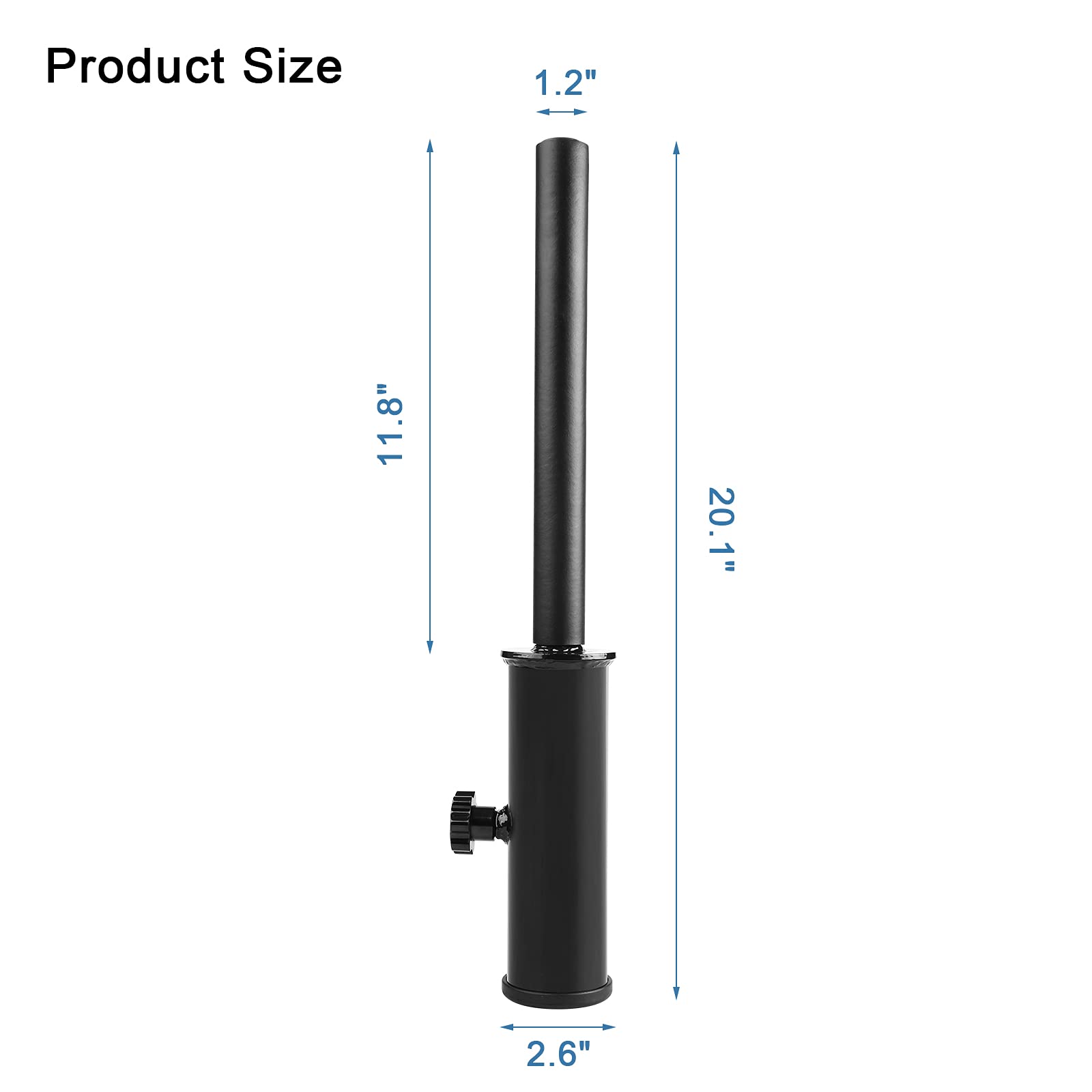 Olympic Barbell Landmine Handle Attachment - 2 Inch Straight Bar for Home Gym Strength Training - Viking Press, Deadlift, Squat, Single Arm Row & Press Workouts - Perfect for CrossFit, Powerlifting & Functional Training