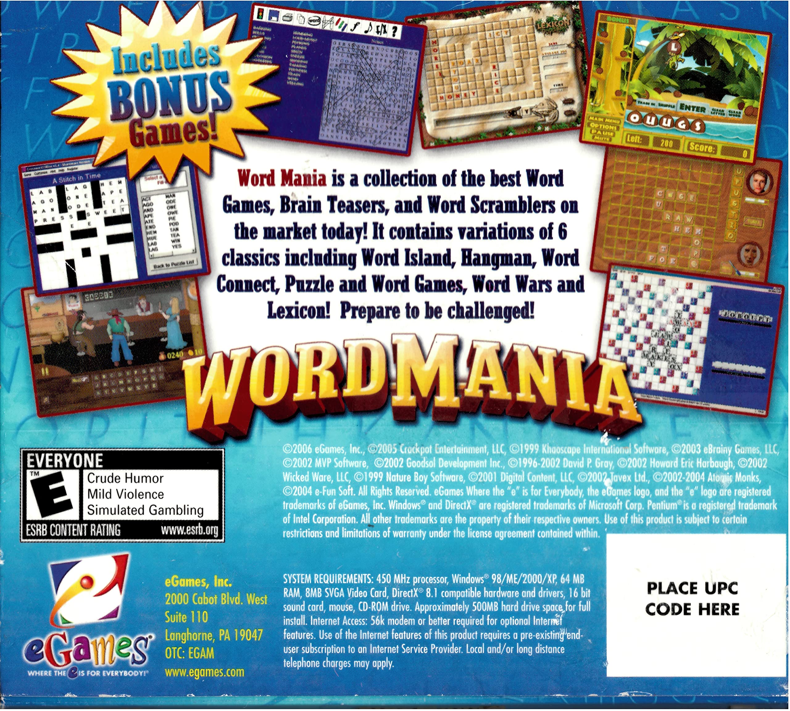 Word Mania - Fun & Challenging Word Puzzle Game for PC - Perfect for Brain Training, Family Game Nights & Educational Learning