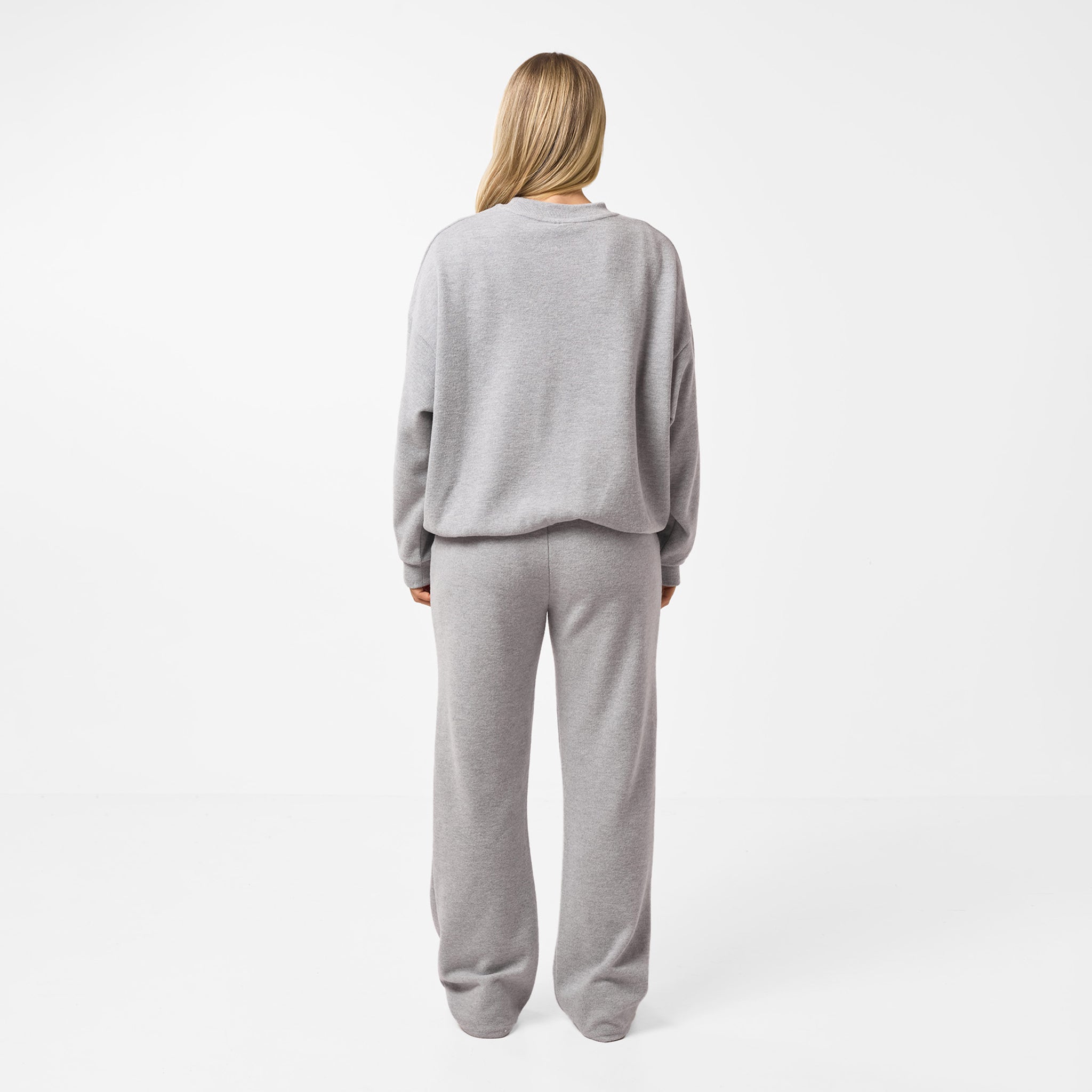 Soft Knit Crewneck Sweater - Grey Marl | Cozy Casual Wear for Fall & Winter | Perfect for Layering & Everyday Outfits