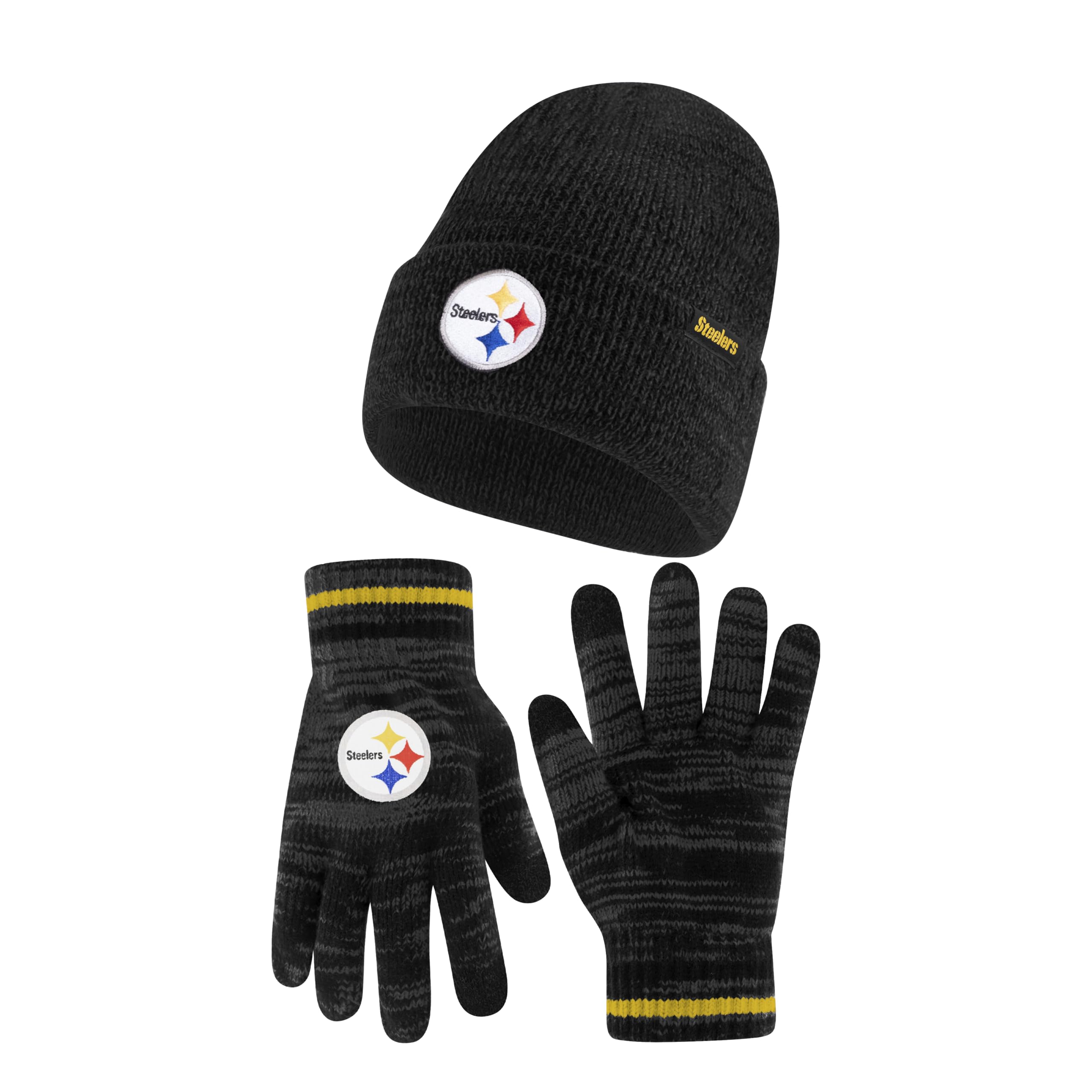 Youth NFL Winter Beanie & Gloves - Super Soft Knit for Cold Weather