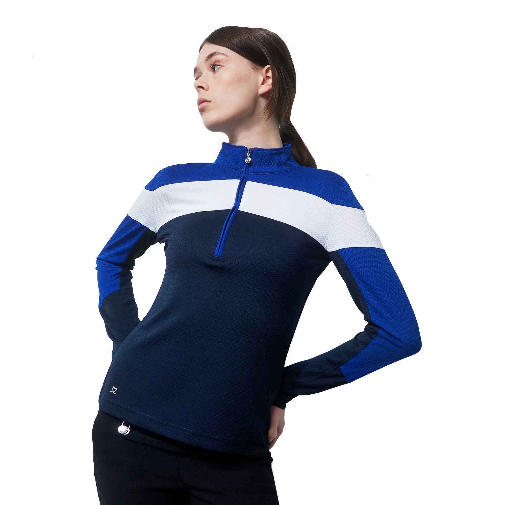 Women's Daily Sports Calais Spectrum Blue Long Sleeve Golf Pullover - Perfect for Golfing, Outdoor Activities & Casual Wear