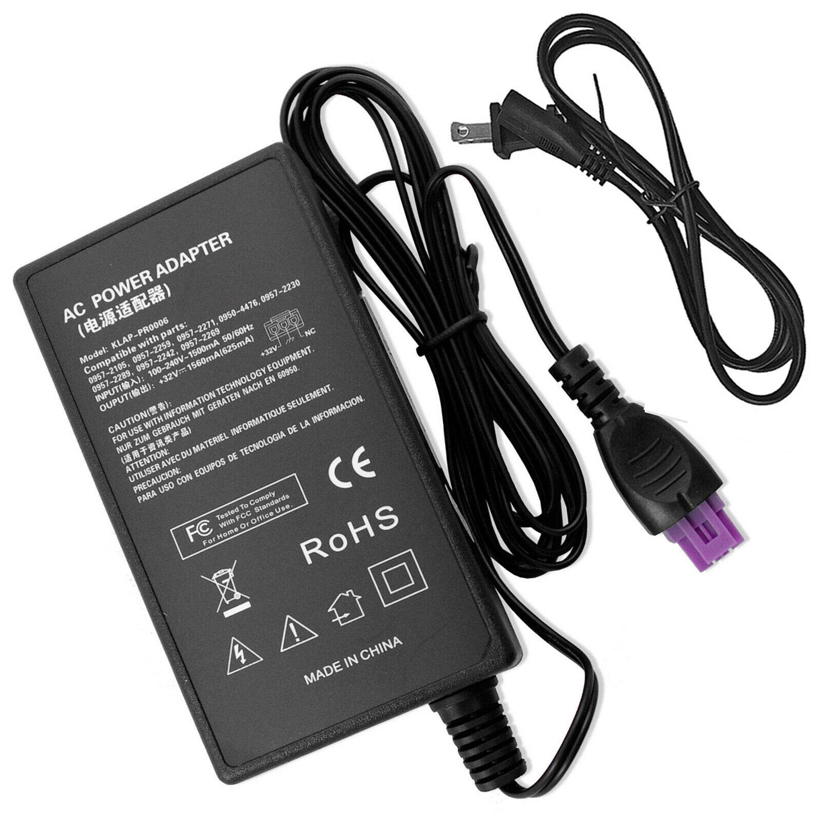 Original HP Photosmart Premium Fax C309/C309A Printer AC Adapter Power Supply - Replacement Charger Cord for HP Printers - Perfect for Home & Office Use